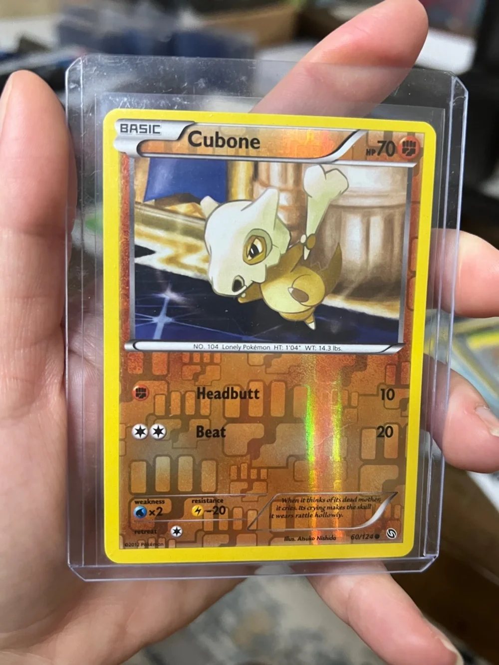 Cubone 2012 Pokemon Card-Holo 60/124